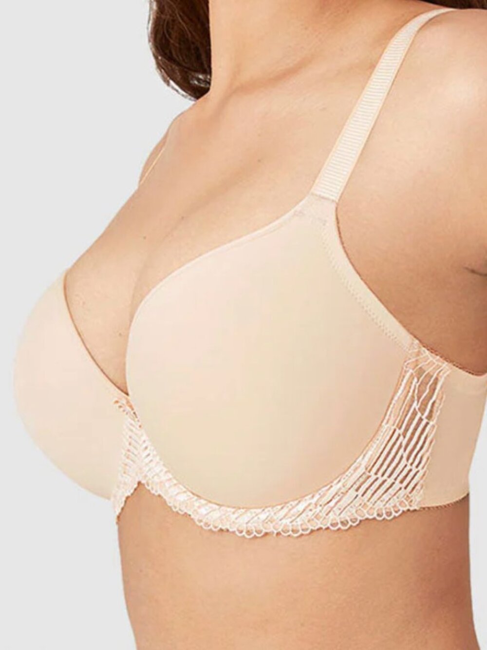 WACOAL La Femme Underwire T-Shirt Bra in Sand Neutral Comfy Size 34DDD